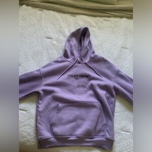 “You are enough” purple hoodie